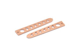 Copper Moon Charm, 24 Raw Copper Moon Charms With 1 Hole (35x6x5x0.80mm) M02350