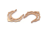 Gül Altın Kolye Bulgusu, 2 Halka, Tılsımlar, Küpeler, Bulgular (29x27x1mm) BS 1982 Q0452 ile 2 Gül Altın Kaplama Pirinç Kolye Bulgusu