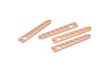 Copper Moon Charm, 24 Raw Copper Moon Charms With 2 Holes (35x6x5x0.80mm) M02352