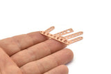 Copper Moon Charm, 24 Raw Copper Moon Charms With 2 Holes (35x6x5x0.80mm) M02352
