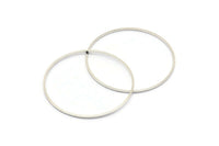 Silver Circle Connector, 24 Silver Tone Circle Connectors, Rings, Findings (35x0.8mm) BS 2093