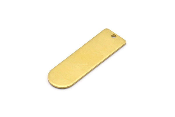 D Şekilli Halkalar - 1 Delikli 10 Ham Pirinç D Şekilli Konnektör (32x10x1mm) BS 1938