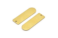 D Şekilli Halkalar - 1 Delikli 10 Ham Pirinç D Şekilli Konnektör (32x10x1mm) BS 1938