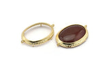 Altın Oval Ayar, 2 Döngü ve 1 Ped Ayarı ile 1 Altın Kaplama Pirinç Oval Ayar (39x25x3,8 mm) BS 2046 Q0483
