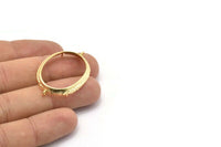 Altın Oval Ayar, 2 Döngü ve 1 Ped Ayarı ile 1 Altın Kaplama Pirinç Oval Ayar (39x25x3,8 mm) BS 2046 Q0483