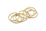 Brass Circle Connectors, 24 Raw Brass Textured Circle Connectors (19x0.8x1mm) BS 2070