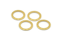 Pirinç Daire Bağlantı Parçası, Roma Rakamlı 12 Ham Pirinç Daire Bağlantı Parçası, Pirinç Takılar, Kolye Parçaları (16x1mm) BS 2176