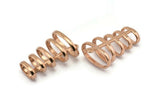 Rose Gold Spiral Pendant ,1 Rose Gold Plated Brass Pendant with 5 Rings and 1 Loop (37x21x14mm) N0368 Q0193