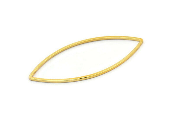 Gold Marquise Ring, 12 Gold Marquise Rings, Connectors, Charms  (16x41x0.80mm) BS 1167 q0037