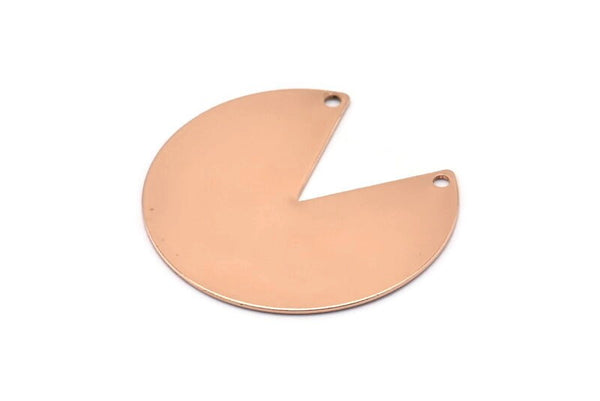 Gül Altın Charm, 2 Delikli Gül Altın Kaplama Pirinç Damgalama Boşlukları, Kolye Uçları, Bağlantı Elemanları (37x35x0,60 mm) D0651 Q0739