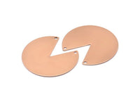 Gül Altın Charm, 2 Delikli Gül Altın Kaplama Pirinç Damgalama Boşlukları, Kolye Uçları, Bağlantı Elemanları (37x35x0,60 mm) D0651 Q0739