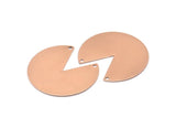 Gül Altın Charm, 2 Delikli Gül Altın Kaplama Pirinç Damgalama Boşlukları, Kolye Uçları, Bağlantı Elemanları (37x35x0,60 mm) D0651 Q0739