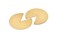 Altın Geometrik Charm, 2 Delikli Altın Kaplama Pirinç Damgalama Boşlukları, Kolye Uçları, Bağlantı Elemanları (37x35x0,60 mm) D0651 Q0739