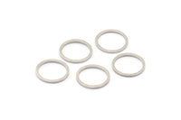 Silver Circle Connector, 50 Silver Tone Circle Connectors, Rings, Findings (11x0.80mm) BS 2419