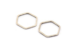 Açık Petek Yüzük, 25 Antik Gümüş Kaplama Pirinç Altıgen Yüzük, Tılsımlar (16x1mm) BS 1223 H0071