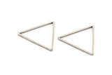 Üçgen Charm, 25 Antik Gümüş Kaplama Pirinç Üçgen (24x24x24mm) Bs-1125 H0049