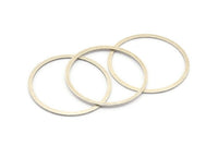 40mm Circle Connector, 5 Antique Silver Plated Brass Circle Connectors (40x2x1mm) Bs 1326 H0087