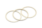 40mm Circle Connector, 5 Antique Silver Plated Brass Circle Connectors (40x2x1mm) Bs 1326 H0087