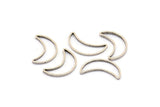 Antik Gümüş Ay, 50 Antik Gümüş Kaplama Pirinç Ay (15x8,5 mm) Bs1163m D0150 H0070