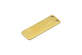 Brass Necklace Bar, 12 Raw Brass Rectangle Stamping Blank, Pendant with 2 Holes (30x10x0.80mm) b0135