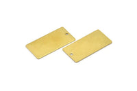 Brass Rectangle Bar, 8 Raw Brass Rectangle Stamping Blanks, Necklace Pendants (30x15x0.80mm) A0772
