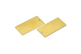 Brass Rectangle Bar, 8 Raw Brass Rectangle Stamping Blanks, Necklace Pendants (30x15x0.80mm) A0772