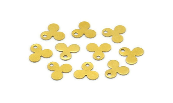 Brass Flower Charm, 200 Raw Brass Flower Charms (8mm) A0966