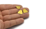 Brass Triangle Tag, Raw Brass Triangle Tags With 1 Hole (13.5x15mm) D0043--n0668