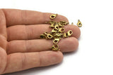Brass Parrot Clasp, 100 Raw Brass Lobster Claw Clasps (10x5mm) H0501 ( A0364 )