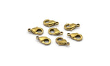Raw Brass Parrot, 50 Raw Brass Lobster Claw Clasps (10x5mm) H0501 A0364