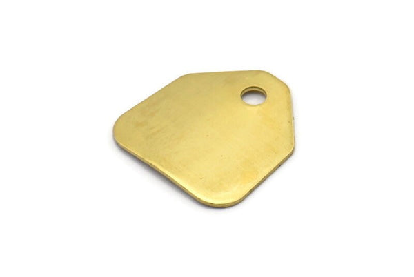Raw Brass Stamping, 12 Raw Brass Stamping Blank Tags (20x19x0.60mm) D0116--Y346  Y104