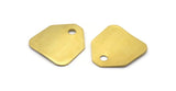 Raw Brass Stamping, 12 Raw Brass Stamping Blank Tags (20x19x0.60mm) D0116--Y346  Y104