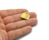 Raw Brass Stamping, 12 Raw Brass Stamping Blank Tags (20x19x0.60mm) D0116--Y346  Y104