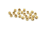 Brass Cube Bead, Raw Brass Square Cube Beads (4x4mm) Bs 1148--n0547