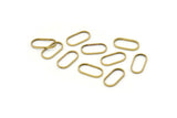 Oval Brass Charm, 50 Raw Brass Oval Connectors (12x6mm) Bs 1171 N0582