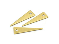 Tiny Triangle Charm, 30 Raw Brass Triangle Charms(23x7x0.60mm)   A0164