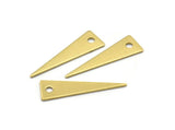Tiny Triangle Charm, 30 Raw Brass Triangle Charms(23x7x0.60mm)   A0164