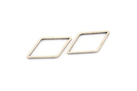 Gümüş Pırlanta Charm, 25 Gümüş Tonlu Açık Pırlanta Yüzük Charm (23x13,5x1mm) D0028 H0389