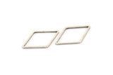 Gümüş Pırlanta Charm, 25 Gümüş Tonlu Açık Pırlanta Yüzük Charm (23x13,5x1mm) D0028 H0389
