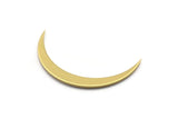 Moon Phase Blank, 10 Raw Brass Crescent Blanks (36x5x0.80mm) Moon9