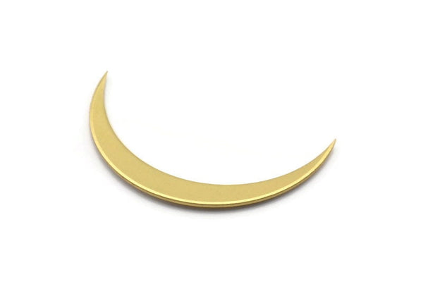 Moon Phase Blank, 10 Raw Brass Crescent Blanks (36x5x0.80mm) Moon9