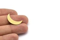 Raw Brass Moon, 10 Raw Brass Moon Blanks (25x8x0.80mm) Moon2