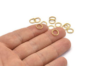 8 mm Jump Ring - 500 Raw Brass Jump Ring (8mm)  A0369