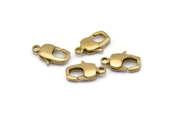Brass Parrot Clasp, Raw Brass Lobster Claw Clasps (16x7.8mm) Bs-1226--n0592