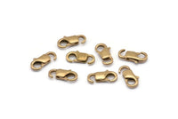 Lobster Claw Clasps, 20 Raw Brass Lobster Claw Clasps (11.3x5mm) Bs-1219--n0597