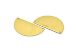 Raw Brass Blank, Raw Brass Semi Circle Blanks with 2 Holes (38x21x0.80) N0449