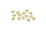 Oval Jump Rings - 100 Raw Brass Oval Strong Jump Rings (3x4mm) Brs 503 ( A0361 )