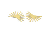 Brass Sun Charm, 8 Raw Brass Sun Charms With 1 Loop (22x30x0.80mm) M02268