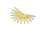 Brass Sun Charm, 8 Raw Brass Sun Charms With 1 Hole (20x30x0.80mm) M02270