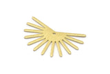 Brass Sun Charm, 8 Textured Raw Brass Sun Charms With 1 Hole (20x30x0.80mm) M02271